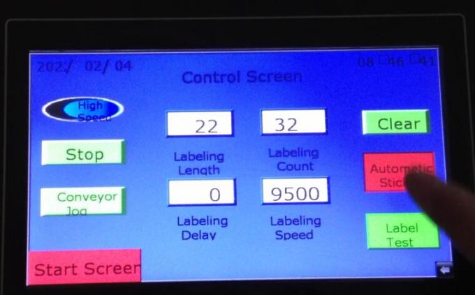 Voorwerp bespeur outomatiese oogmasjien met dubbele kant, en plakplaat etiketteer met draaitafel