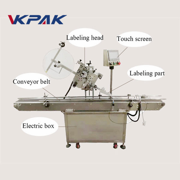 Elektriese oog outomatiese plat oppervlak etiket toediener aansteker etiketteringsmasjien