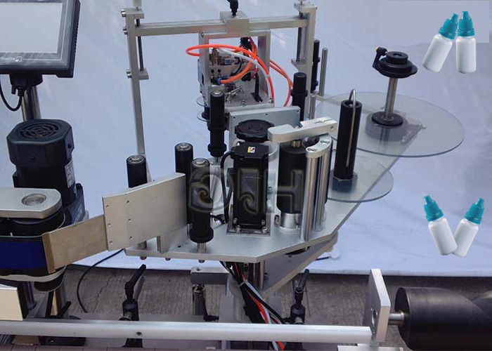 China Vertikale plakker bo- / onderkant Ronde botteletiketmasjien met outomatiese verskaffer